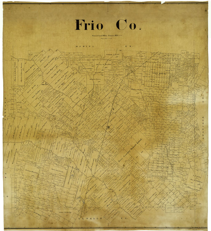 1893 Map Of Frio County Texas Tejano