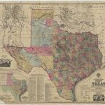 1874 Map of State of Texas Rivers