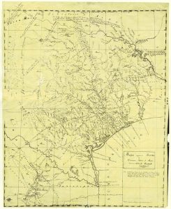 1829 Mapa Original De Tejas/por el ciudano Estevan F. Austin