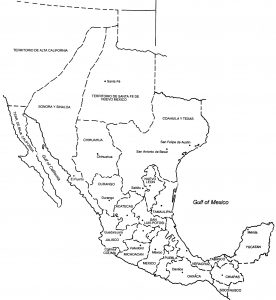 Texas as part of Mexico
